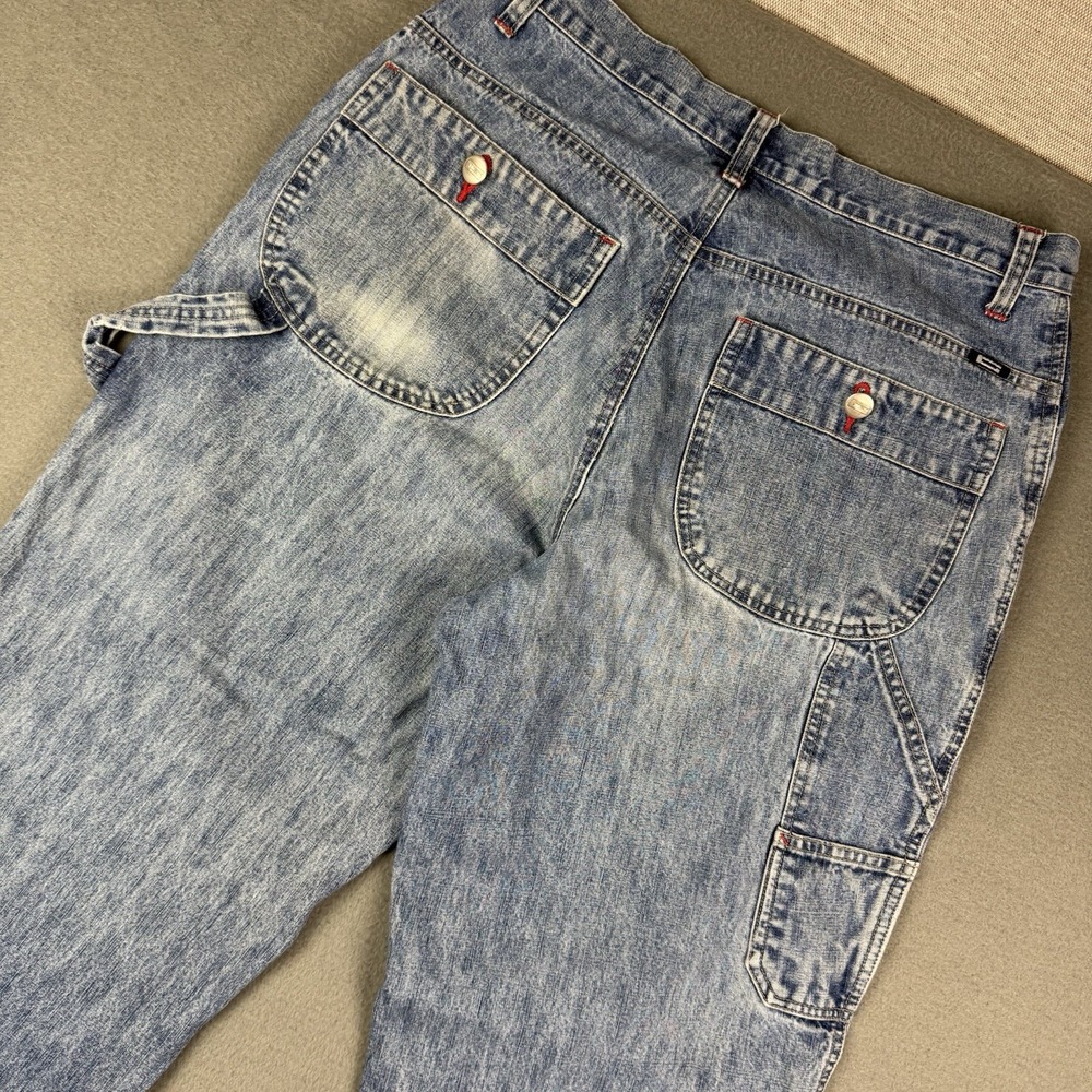 Vintage Y2K Gasoline Jeans Cargo Womens Size‎ 32x32 Carpenter Cargo Pants Blue